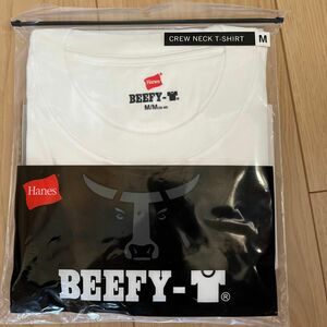 [ヘインズ] ビーフィー Tシャツ BEEFY-T 1枚組 綿100% 肉厚生地 ヘビーウェイトT H5180 ホワイト M