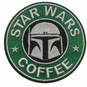 スター・ウォーズ　ボバ・フェット　ワッペン　ライトグリーン