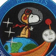 スヌーピー PEANUTS NASA ラウンド ワッペン_画像2