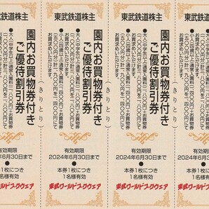 新着★東武鉄道株主★東武ワールドスクウェア★ご優待割引券★4枚セット★即決 の画像1