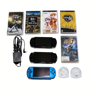 ★【まとめセット】PSP PSP-1000 PSP-3000 本体 ゲームソフト7本 モンスターハンター3rd 真・女神転生 テビルサマナー 等 大量 008FCZFI49