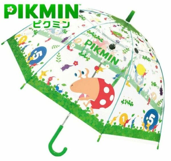 ピクミン　ドーム　ワンタッチ　ビニール　傘　55cm 雨傘 長傘 かさ 子供