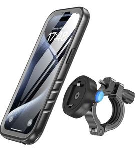 自転車 スマホ ホルダー iPhone 15 pro 防水ケース付 360℃回転