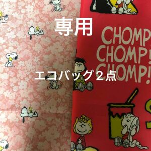 専用　ハンドメイド　ナイロンレジ袋型エコバッグ&収納ポーチ（通常サイズ、ミニサイズ）2点おまとめ