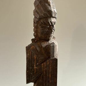 【寧】仏教美術 円空仏 木彫 仏像 彫刻 置物 江戸前期 時代 （4a041022）の画像6