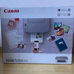 送料無料 CANON PIXUS TS3530 インクジェットプリンター インクなし 白