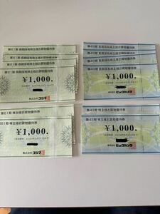 ビックカメラ コジマ 株主優待券　12000円分　有効期限:2024年5月31日迄