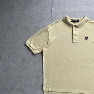 ポロラルフローレン POLOGOLF USA製 エンブレム ポロシャツ イエロー L rrl ラルフローレン