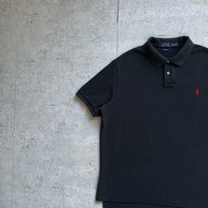  Polo Ralph Lauren маленький po колено рубашка-поло черный XXL custom Fit rrl Ralph Lauren 