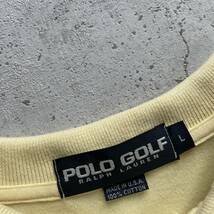 ポロラルフローレン POLOGOLF USA製 エンブレム ポロシャツ イエロー L rrl ラルフローレン_画像4