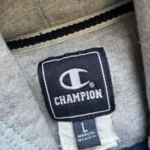 champion チャンピオン ヘビーオンス ワンポイントロゴ プルオーバー パーカー ネイビー L_画像3