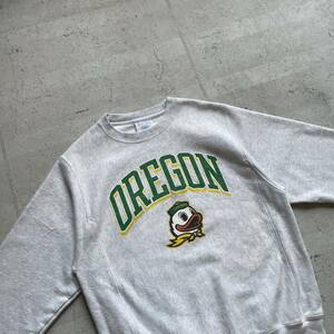 champion チャンピオン リバースウィーブ カレッジロゴ OREGON クルーネック スウェット トレーナー グレー S