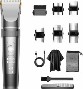 バリカン メンズ 【2024新登場 Type-C充電式】 ヘアカッター 電動ばりかん 散髪用 3段階モード 10種類ガイドコーム IPX7全身防水 超低騒音 