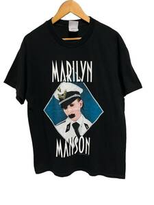 マリリンマンソン　グロテスクバーレスク　2003　半袖　Ｔシャツ　Lサイズ　Marilyn Manson 00s バンドT　音楽　ヴィンテージ　ブラック