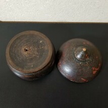 古い木製の器　漆器　時代物　器　/東南アジア　朝鮮半島　漆芸　_画像6