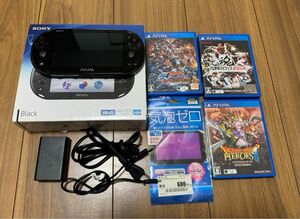 PSVITA PlayStation Vita SONY ソニー ブラック Wi-Fiモデル　PCH-2000 ソフト3本セット