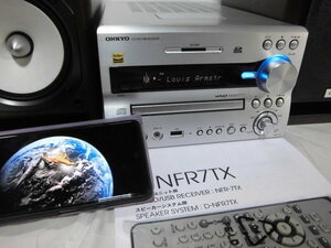 = working properly goods = ONKYO X-NFR7TX(D) CD/SD/USB receiver system, high-res correspondence, beautiful goods.