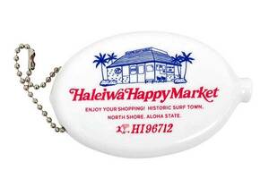 ハレイワ ハッピー マーケット HALEIWA HAPPY MARKET ラバーコインケース キーホルダー 小銭入れ ホワイト