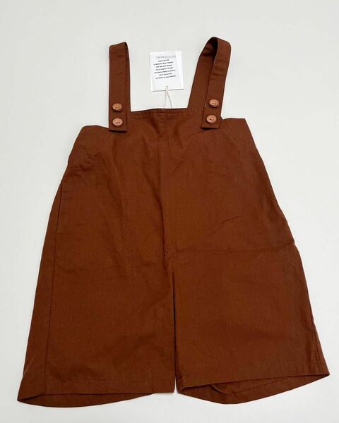 【PETITMIG】子供服 ショートサロペットp1 110size 【プチミグ】ブラウン