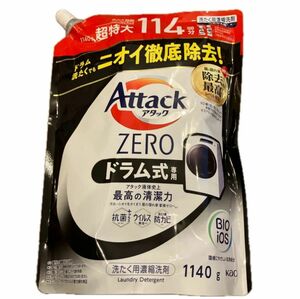  アタックZERO ドラム式専用 [つめかえ用] リーフィブリーズの香り 1140g × 1個