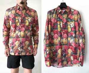 Paul Smith FLORAL COLLAGE SHIRT M ポールスミス フローラル プリント シャツ 花柄 バラ 薔薇 ローズ ※レターパック無料