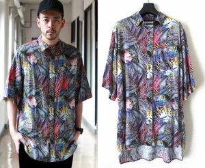 定価3.6万 20S/S ホワイトマウンテニアリング BOTANICAL PRINTED BIG HALF SLEEVES SHIRTS 2 ボタニカル ビッグサイズ シャツ アロハシャツ