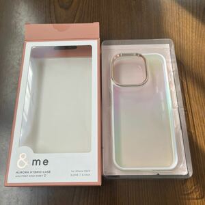 601p2917☆ エレコム iPhone15 pro ケース &me オーロラ 可愛い おしゃれ ハイブリッド素材 四つ角エアークッション ストラップホルダー