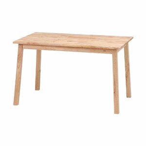 送料無料 天然木 ラバーウッド 北欧風 ダイニングテーブル リビングテーブル 北欧風 キッチン 食卓 木製 幅120cm 高さ72cm ナチュラル 新品