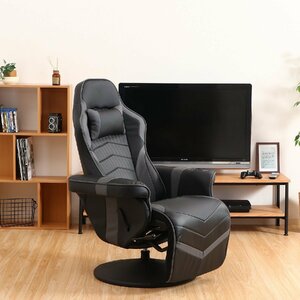  free shipping comfortable ge-ming chair personal chair reclining chair foot rest movie appreciation chair chair high-back chair black new goods 