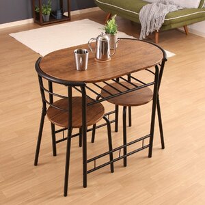  free shipping dining set 2 person for dining table dining chair 2 legs interior stylish compact pretty Brown new goods 