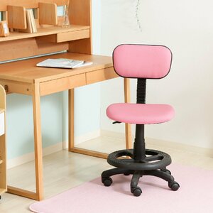  Kids rotation desk chair .. chair study for desk for children elementary school go in . stool ring pair put caster gas cylinder chair pink / new goods 