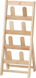  free shipping / natural tree wooden Raver wood slippers rack 4 pair storage entranceway small articles . customer for solid pouch stylish interior width 27cm natural / new goods 