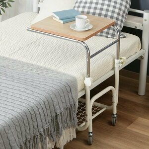  bed table length flexible type with casters . easy to use with a tier of drawers on one side ta Ipsa ido table under shelves attaching nursing nursing bed . width 42cm depth 52cm height 73cm new goods 