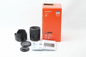 ◆ほぼ新品◆Sony ソニー Sonnar T* FE 55mm F1.8 ZA SEL55F18Z 付属品満載 元箱◇ME44581