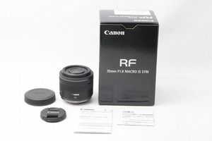 ◆新品同様◆キヤノン Canon RF 35mm F1.8 MACRO IS STM 単焦点広角レンズ 付属品満載 元箱◇44610