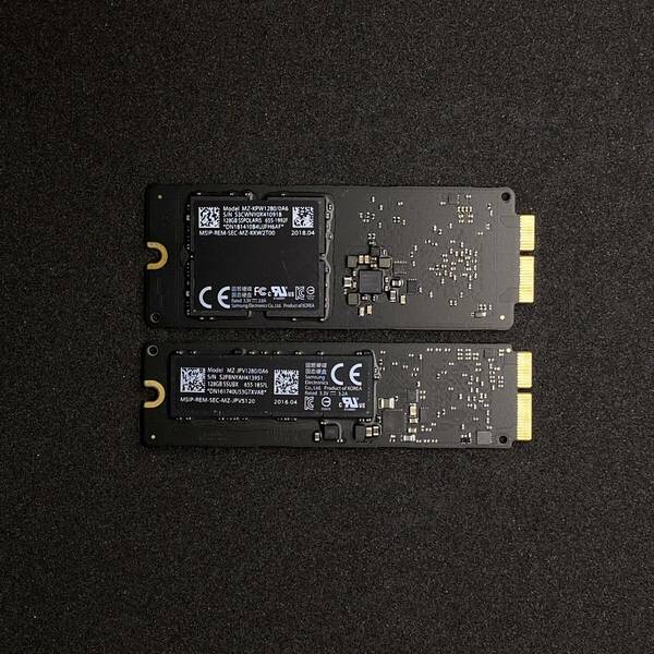 5【お買い得 ２枚セット】動作確認済Apple 純正SSD 128GB SAMSUNG 