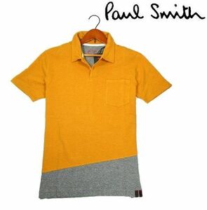 ◇P69 新品 ポールスミス Paul Smith 鹿の子地 半袖ポロシャツ 【L】 バイカラー POP