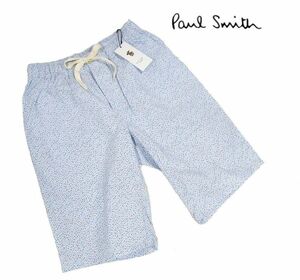 ◇H126 新品 ポールスミス Paul Smith ショートパンツ 【L】サックス　ブランドロゴ　マルチカラー配色　ハーフパンツ