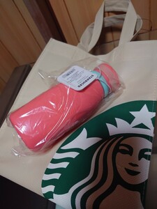 新品★未使用★スターバックス★おりたたみシリコンボトル★ピンク★定価2500円+税☆ STARBUCKS ☆ タンブラー スターバックス スタバ　②