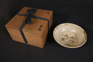 【和】(9485)　時代古作　唐物　宋　磁州窯　絵高麗茶碗　保管箱有