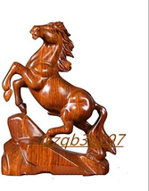 馬のモデル 縁起物 置物風水馬の装飾品 木彫りの馬の飾り風水グッズ 縁起物オフィス家 玄関 装飾品開運グッズ (Color : 40cm)_画像1