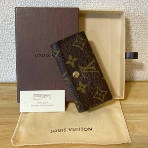 LOUIS VUITTON ルイヴィトン ミュルティクレ 4 モノグラム アルマニャック キーケース 未使用 付属品付き M69517 ユニセックス