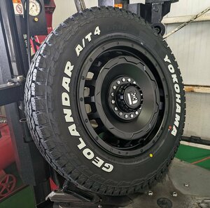 ジムニー JB23 JB64 LEXXEL SwaGGer スワッガー ヨコハマ ジオランダーAT4 185/85R16 タイヤホイールセット 16インチ ホワイトレター