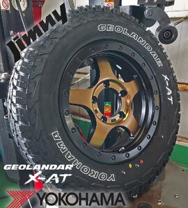 JB64 JB23 ジムニー専用 YOKOHAMA ジオランダー X-AT 195R16 タイヤホイールセット 16インチ ホワイトレター