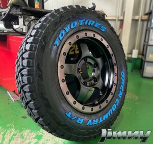 5本set（背面用付き）トーヨー オープンカントリーRT ホワイトレター タイヤホイール 185/85R16 ジムニー JB23 JB64 BDX05