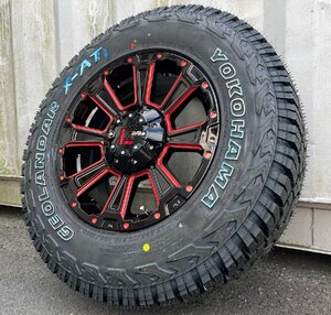 エクストレイル X-TRAIL 4本セット YOKOHAMA ヨコハマ ジオランダー X-AT 235/70R16 DeathRock デスロック タイヤホイール 16インチ