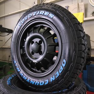 新品 プロボックス タイヤホイール TOYO OPENCOUNTRY RT 165/80R14 ホワイトレター 14インチ Noel マットブラック