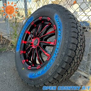 車検対応 ハイエース（200系用）16インチ タイヤホイールセット BD12 TOYO オープンカントリー AT 215/65R16 1台分 ホワイトレター