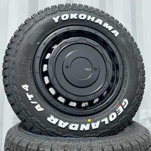 ジムニー JB23 JB64 LEXXEL SwaGGer Old style ヨコハマ ジオランダーAT4 185/85R16 タイヤホイールセット 16インチ ホワイトレター