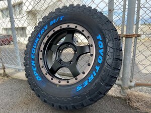 リフトアップ車 ジムニー JB6 JB23 タイヤホイール トーヨー オープンカントリー MT 225/75R16 ホワイトレター BDX05 4本セット 1台分